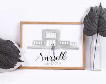 Personalized Temple Print LDS Families Are Forever Wedding Gift Present ...
