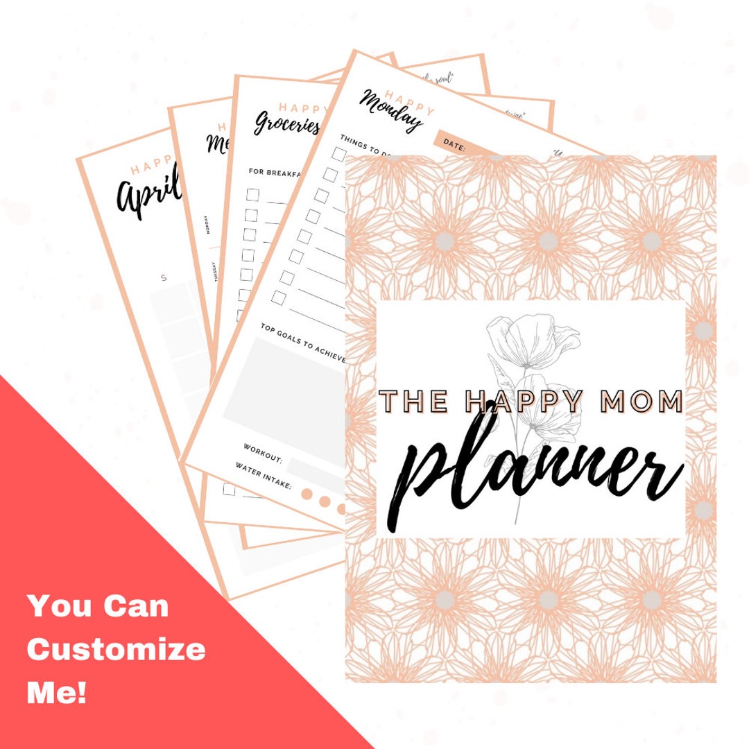 The Happy Mom Planner Daily Planner Weekly Planner Digital Planner The Happy Mom Planner Daily Planner Weekly Planner Digital Planner