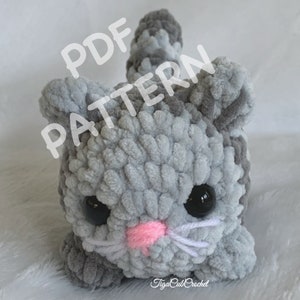 PDF Digital Pattern! Crochet Amigurumi Merlyn Cat Kitty Kitten Pattern Kawaii Cute Adorable Plushies Stuffies Gifts For Pet Animals Lovers