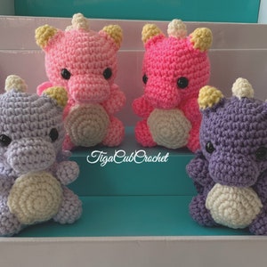 Made To Order Kawaii Cute Adorable Crochet Dragon Plush Stuffies Amigurumi Mythical Fantasy Animal Lover Gift For Her Gift For Him Handmade image 7