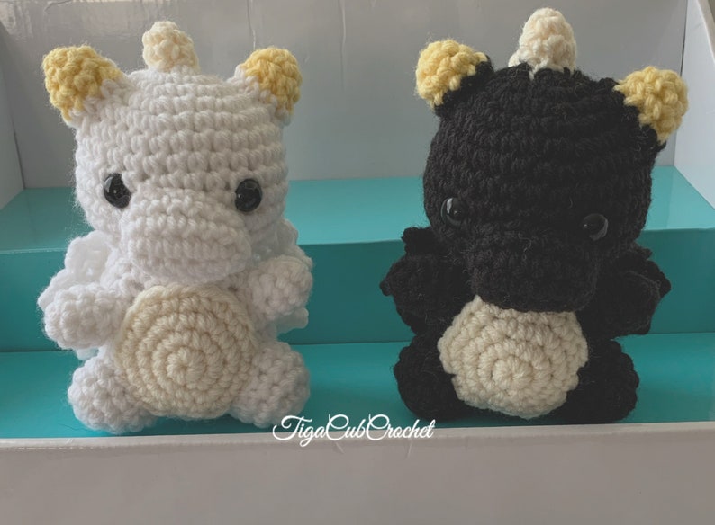 Made To Order Kawaii Cute Adorable Crochet Dragon Plush Stuffies Amigurumi Mythical Fantasy Animal Lover Gift For Her Gift For Him Handmade image 8