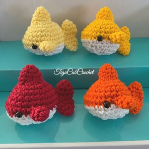 Made To Order Kawaii Cute Adorable Crochet Shark Plushies Stuffies Amigurumi Aquarium Animals Lovers Gifts For Her Gifts For Him Handmade image 5