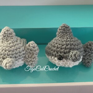 Made To Order Kawaii Cute Adorable Crochet Shark Plushies Stuffies Amigurumi Aquarium Animals Lovers Gifts For Her Gifts For Him Handmade image 8