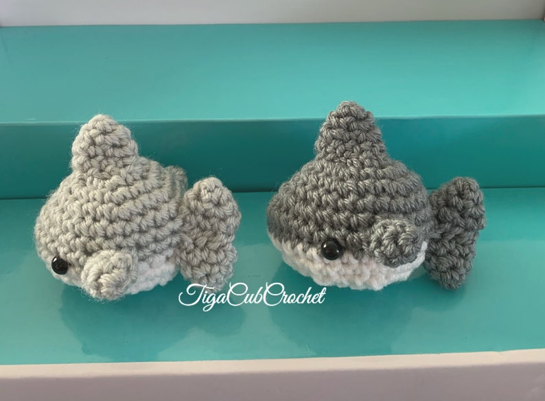 Made To Order Kawaii Cute Adorable Crochet Shark Plushies Stuffies Amigurumi Aquarium Animals Lovers Gifts For Her Gifts For Him Handmade image 8