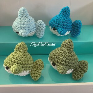 Made To Order Kawaii Cute Adorable Crochet Shark Plushies Stuffies Amigurumi Aquarium Animals Lovers Gifts For Her Gifts For Him Handmade image 6