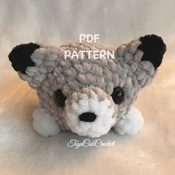 PDF Digital Pattern! Crochet Amigurumi Knight The Wolf Wild Zoo Pattern Kawaii Cute Adorable Plushies Stuffies Gifts For Pet Animals Lovers