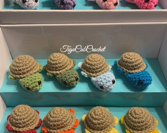 Made To Order! Kawaii Cute Adorable Crochet Turtle Plushies Stuffies Amigurumi Wild Zoo Animals Lovers Gifts For Her Gifts For Him Handmade