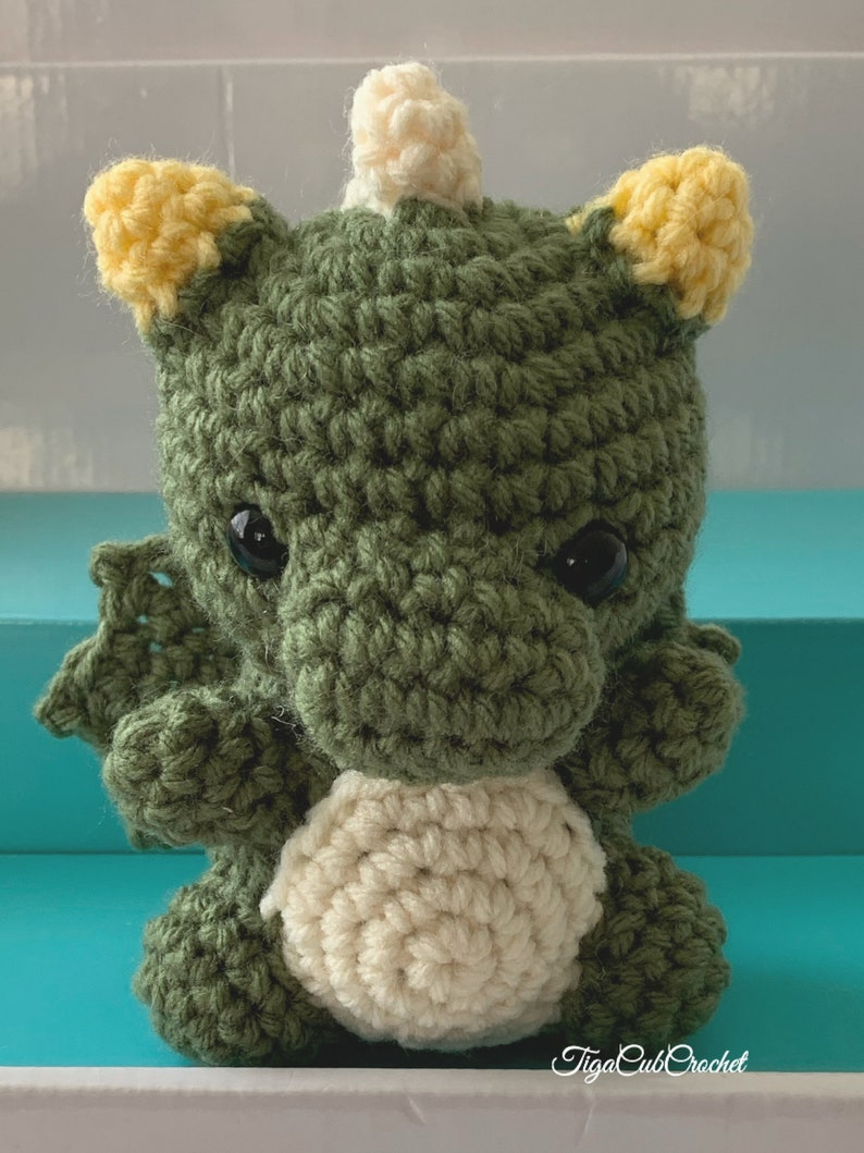 Made To Order Kawaii Cute Adorable Crochet Dragon Plush Stuffies Amigurumi Mythical Fantasy Animal Lover Gift For Her Gift For Him Handmade image 3