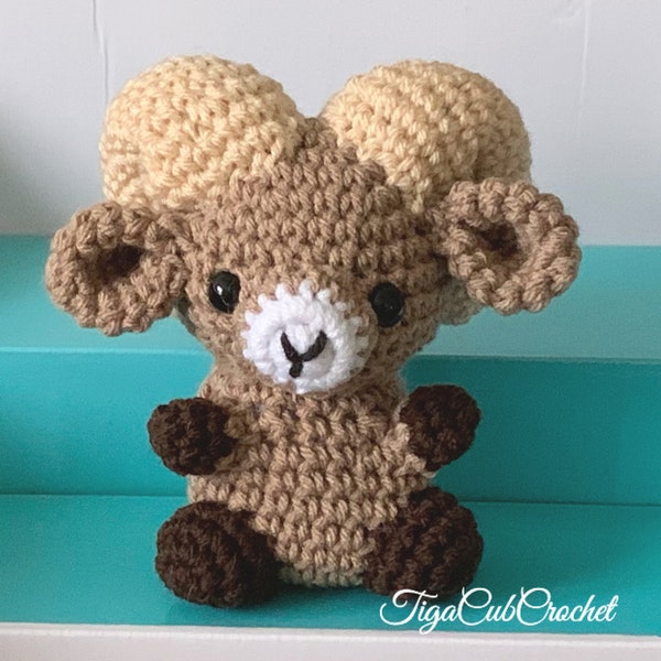 Made To Order! Kawaii Cute Adorable Crochet Ram Plushies Stuffie Amigurumi Farm Zoo Wild Animals Lovers Gifts For Her Gifts For Him Handmade