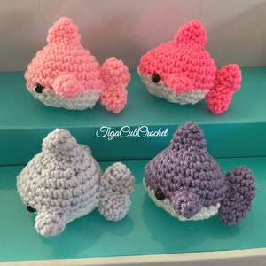 Made To Order Kawaii Cute Adorable Crochet Shark Plushies Stuffies Amigurumi Aquarium Animals Lovers Gifts For Her Gifts For Him Handmade image 7