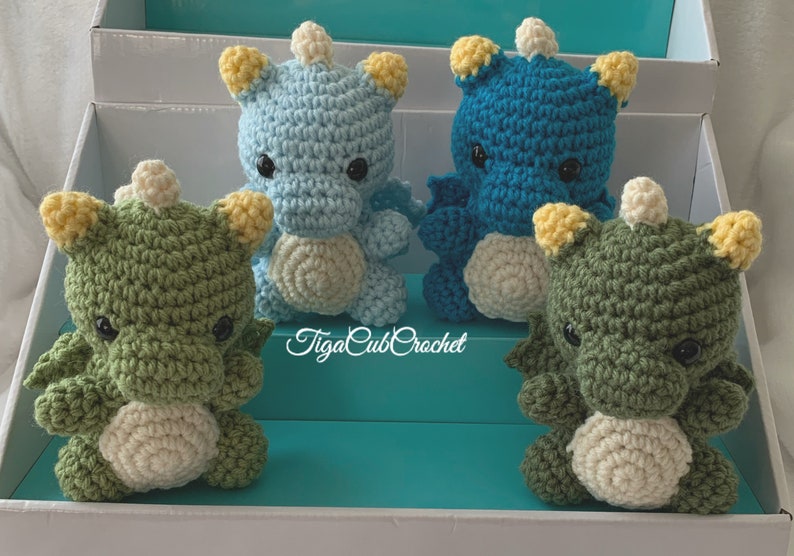 Made To Order Kawaii Cute Adorable Crochet Dragon Plush Stuffies Amigurumi Mythical Fantasy Animal Lover Gift For Her Gift For Him Handmade image 6