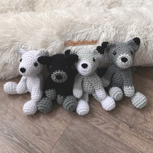 Made To Order! Crochet Wolf Kawaii Cute Adorable Plush Stuffed Animal Amigurumi Plushies Gifts For Her Gifts For Him Gifts For Kids Handmade