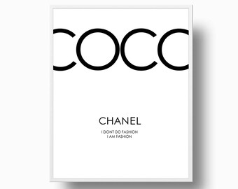 Chanel No 5 print Chanel Logo Coco Chanel poster Coco | Etsy