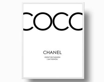 Chanel No 5 print Chanel Logo Coco Chanel poster Coco | Etsy