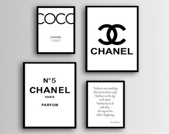 Chanel No 5 print Chanel Logo Coco Chanel poster Coco | Etsy