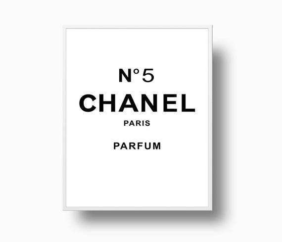 Chanel No 5 print Chanel Logo Coco Chanel poster Coco | Etsy