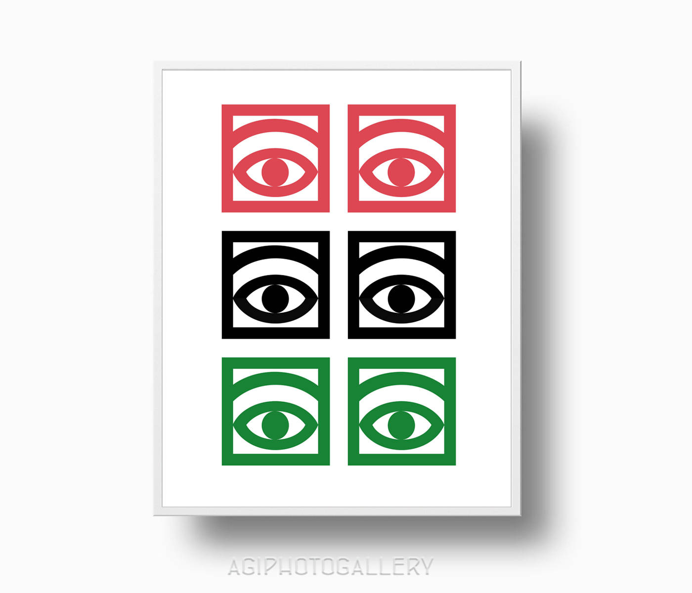 Scandinavian nordic Cocoa Eyes Print Minimalist ...