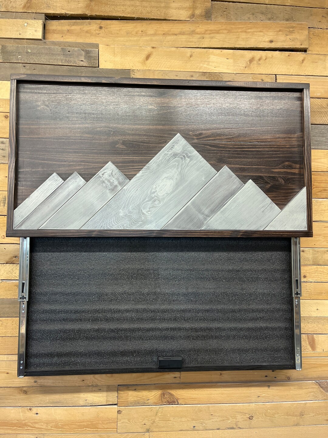 Hidden Gun Mountain Concealment Wall Art Hidden Gun Biometric Lock or