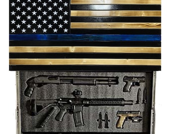 Black & Burnt Blue Line Flag Options