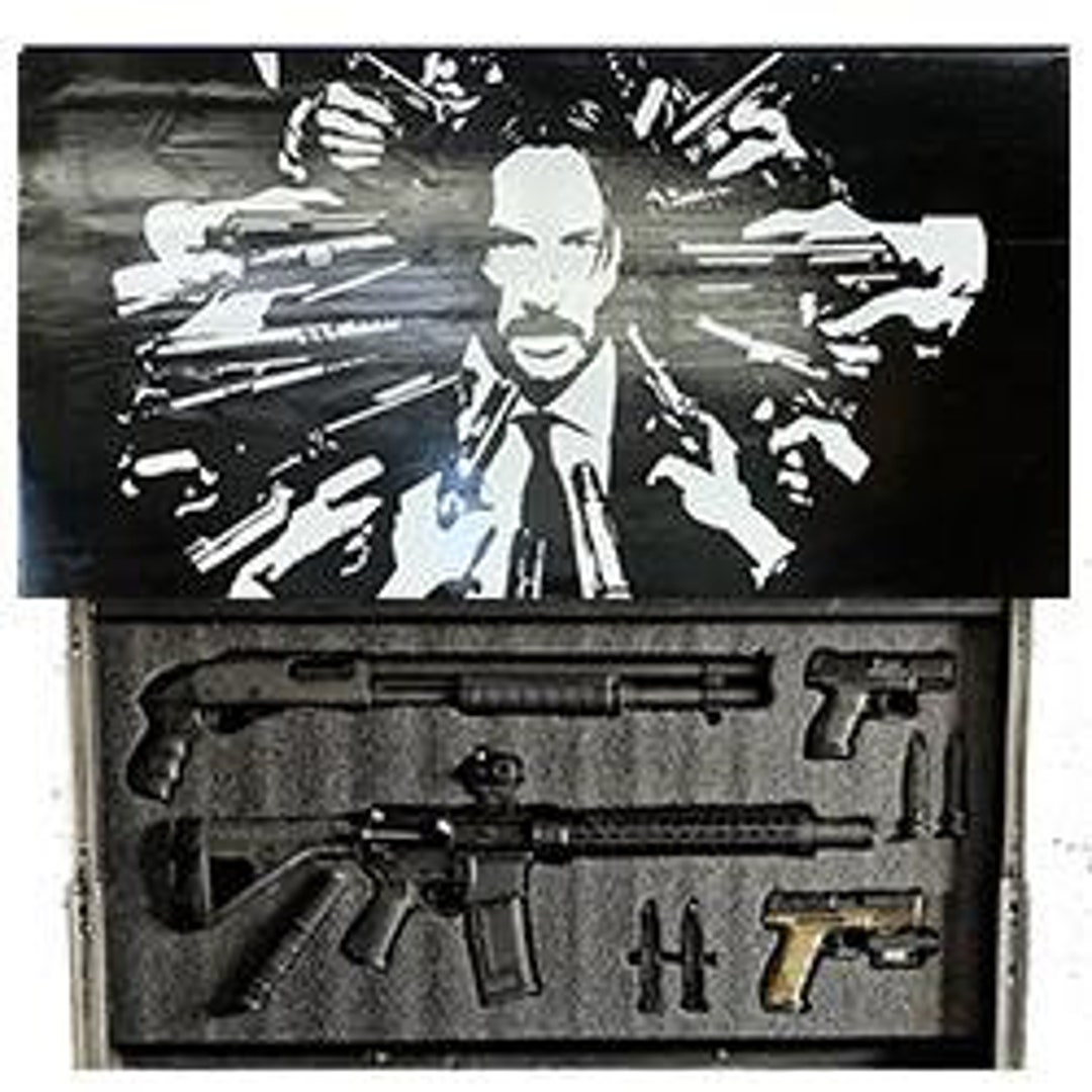 Hidden Gun Black & White Painted Concealment Wall Art Hidden Gun