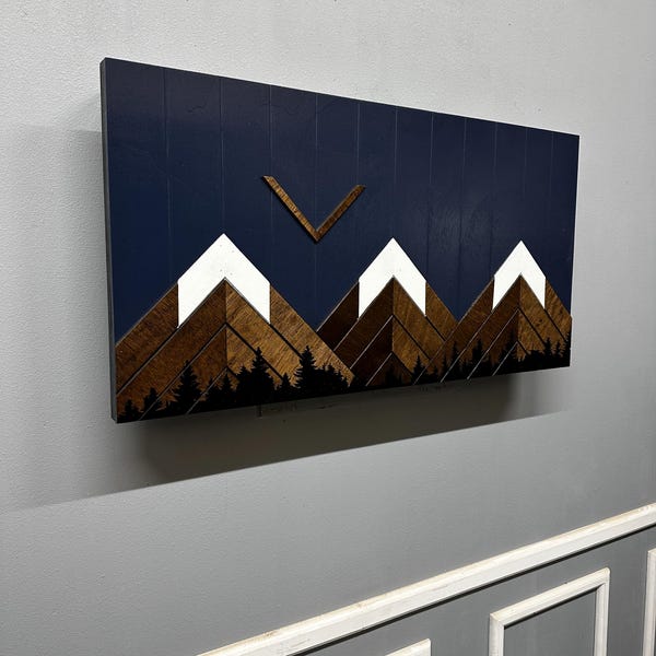Midnight Mountain Flag Wall Art