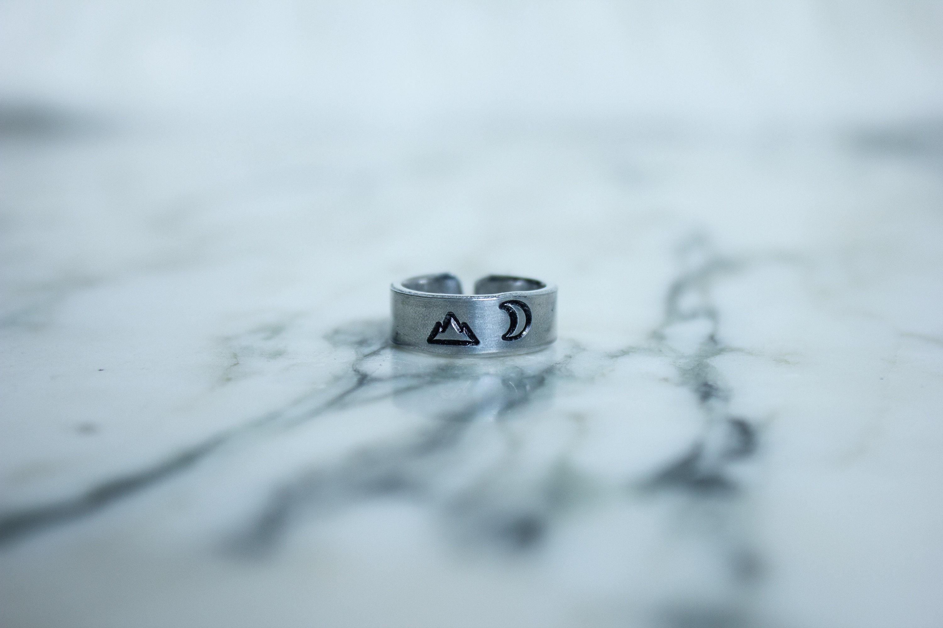 Symble Ring Personalized Metal Stamped Ring Symbols Customizable | Etsy