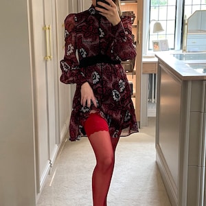 20 Denier Hold Ups| Colour Ruby Red