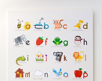 French Alphabet 12"x18" Print