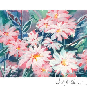 Aangepaste wenskaart; Elke gelegenheid; Witte madeliefjes Aquarel; Gepersonaliseerd; Verjaardag/Bruiloft/Sympathie/Get Well/Thank-you/Love