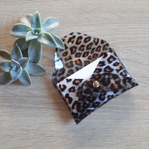 Animal print PVC card case / Personalized card holder / Business card case / Vegan card case / Christmas gift