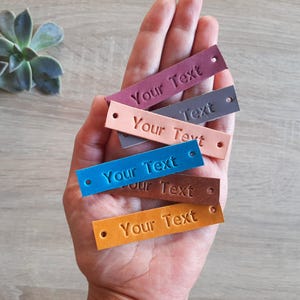 Etichetta in pelle personalizzata / Etichetta in pelle personalizzata / Etichetta con nome in pelle / Etichetta con nome regalo / Vera pelle