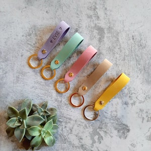 Porte-clés en cuir personnalisé / Porte-clés en cuir / Cuir véritable / Cadeau de Noël
