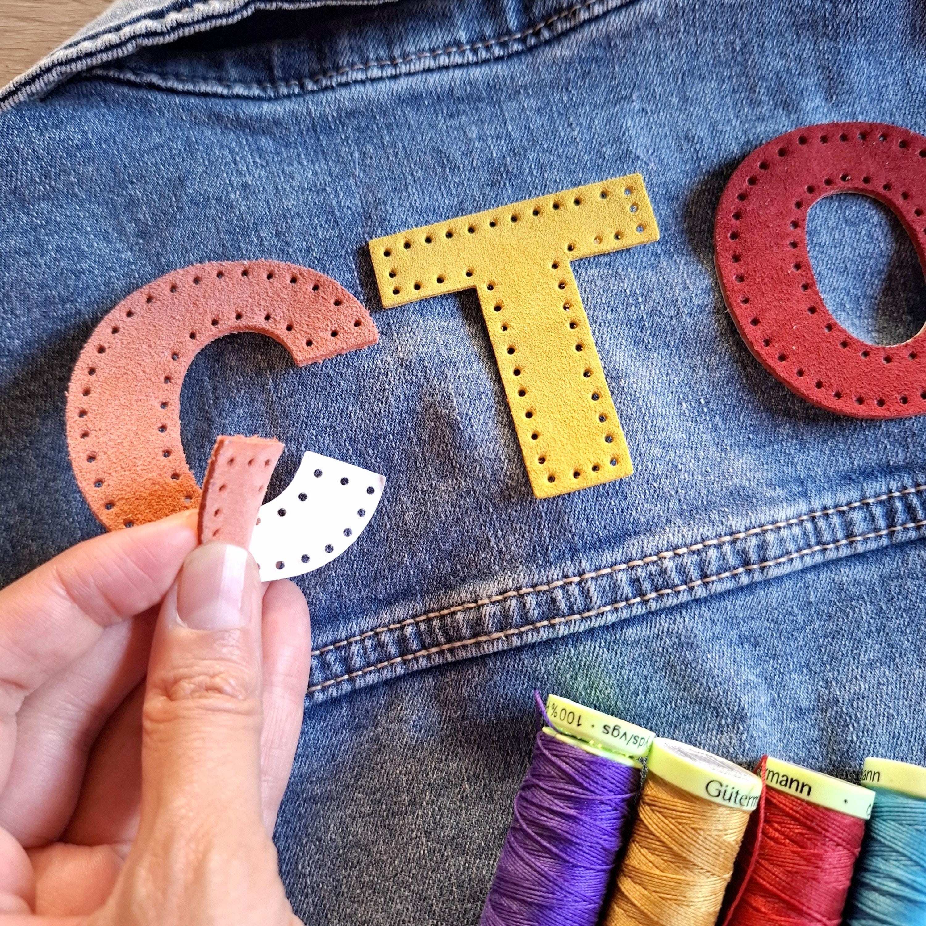 Suede Letter Patch: Handmade Initial Applique, Sew-on or Sticker - Etsy