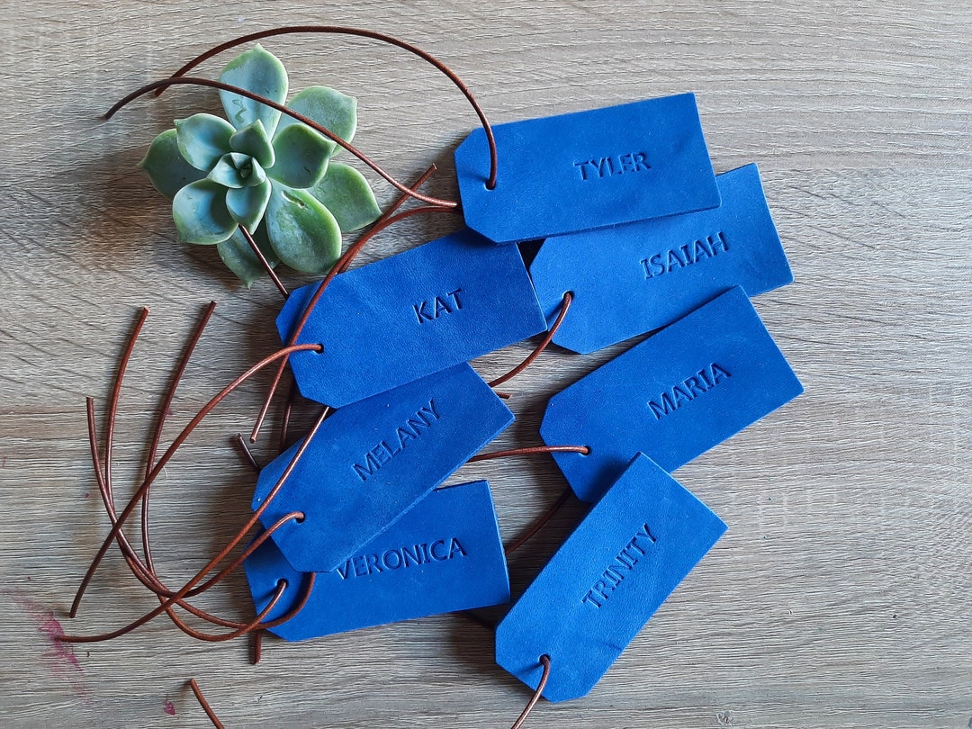Custom Leather Label Personalised Leather Gift Tag Embossed Etsy