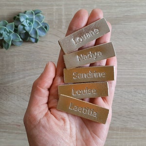 Personalized leather tag / Custom leather label / Custom leather name tag / Gift name tag / Genuine leather