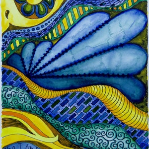 Meditative Artwork on Zephaniah 3:17 Color Print