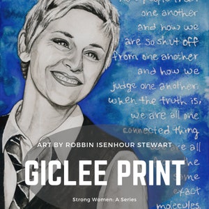 Strong Women Ellen DeGeneres Giclee Print