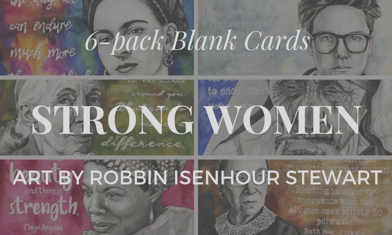 Strong Women Series 6-Pack Stationery Blank Cards Collection 1 image 8