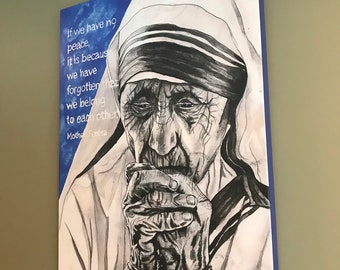 Mother Teresa canvas wrapped print