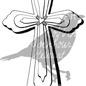 Cross Coloring Page Instant download image 2