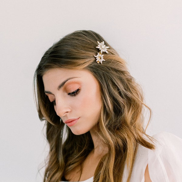 EDEN - art deco celestial wedding hair clip, romantic star bridal hairpiece