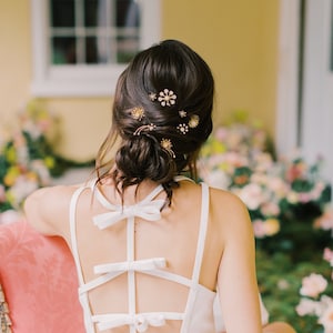 SAMPLE SALE - MAE - celestial bohemian bridal pin set, art deco star wedding hair comb set
