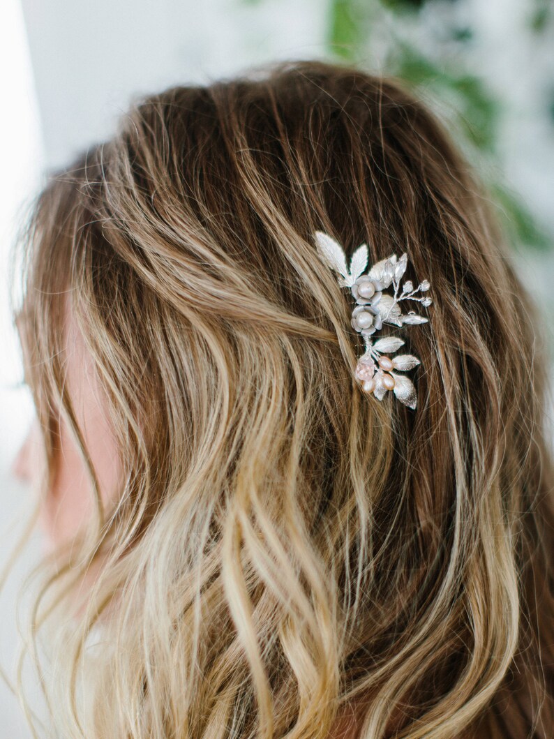 Sample sale BUTTERCUP bohemian delicate bridal comb blush Etsy