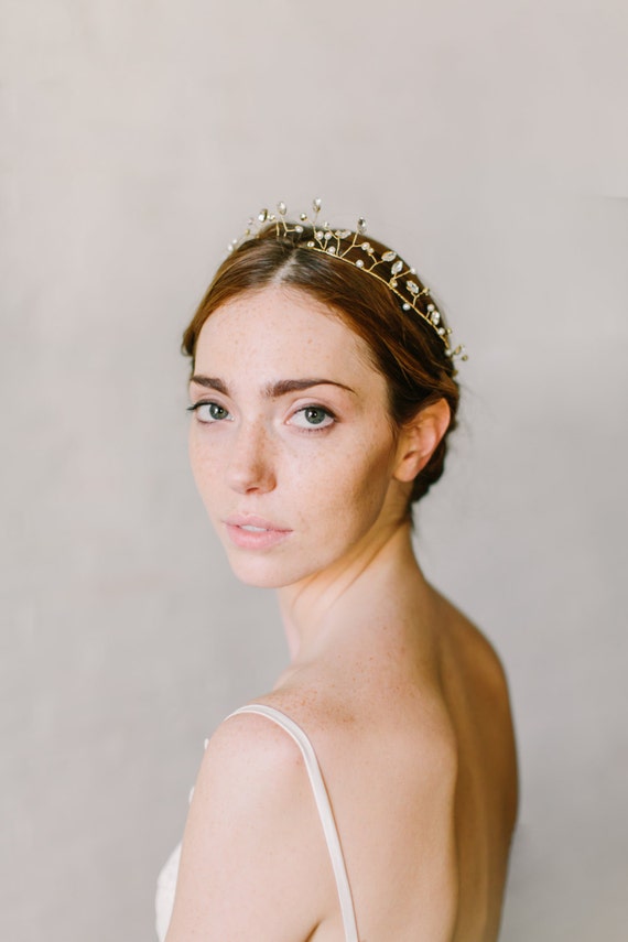 SAMPLE SALE - EMILIA Bohemian Romantic Bridal Halo Hair Vine  display picture 2