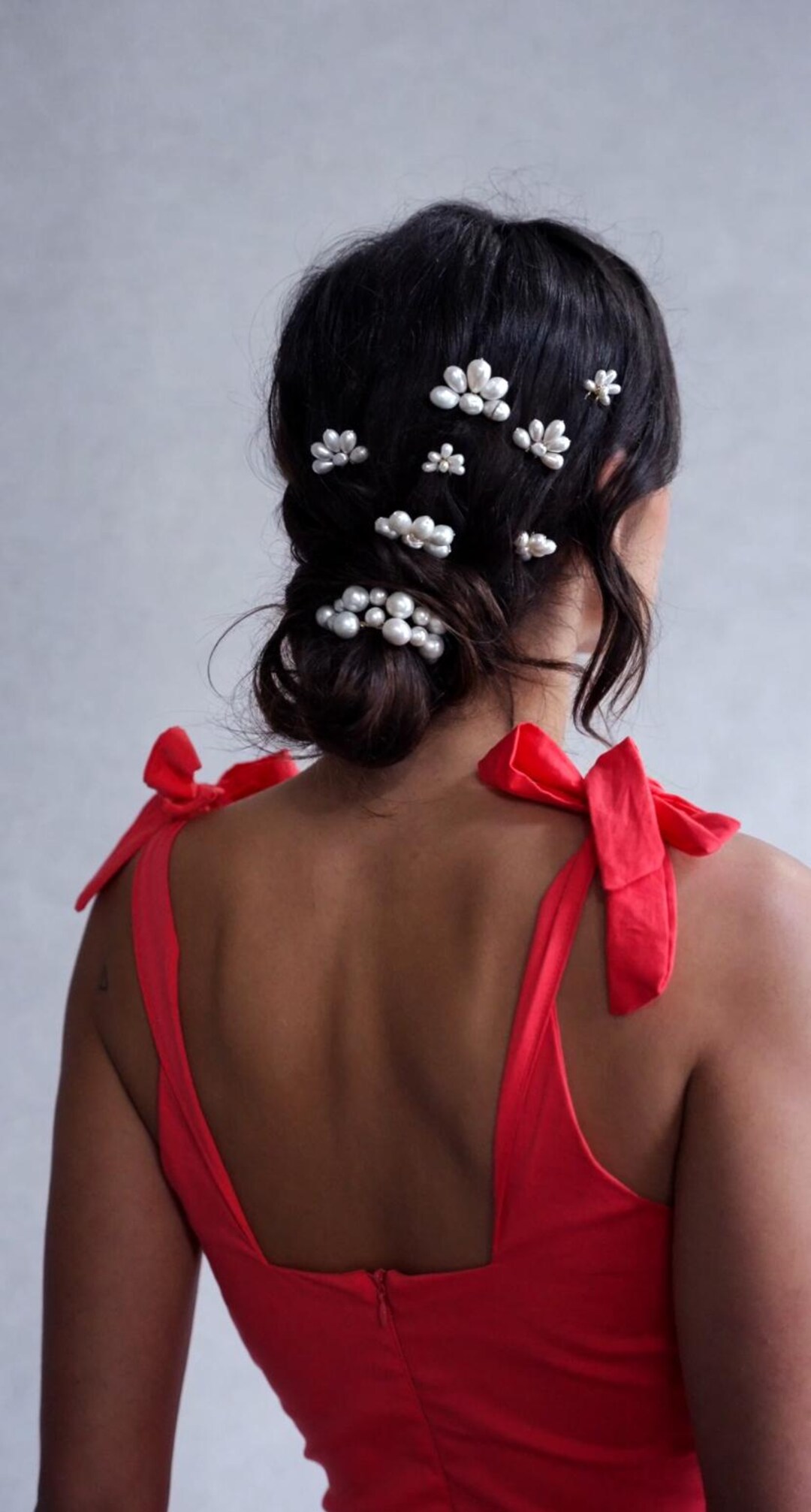 CAPRI - Freshwater Pearl Bridal Hair Pins, Modern Pearl Wedding Hair ...