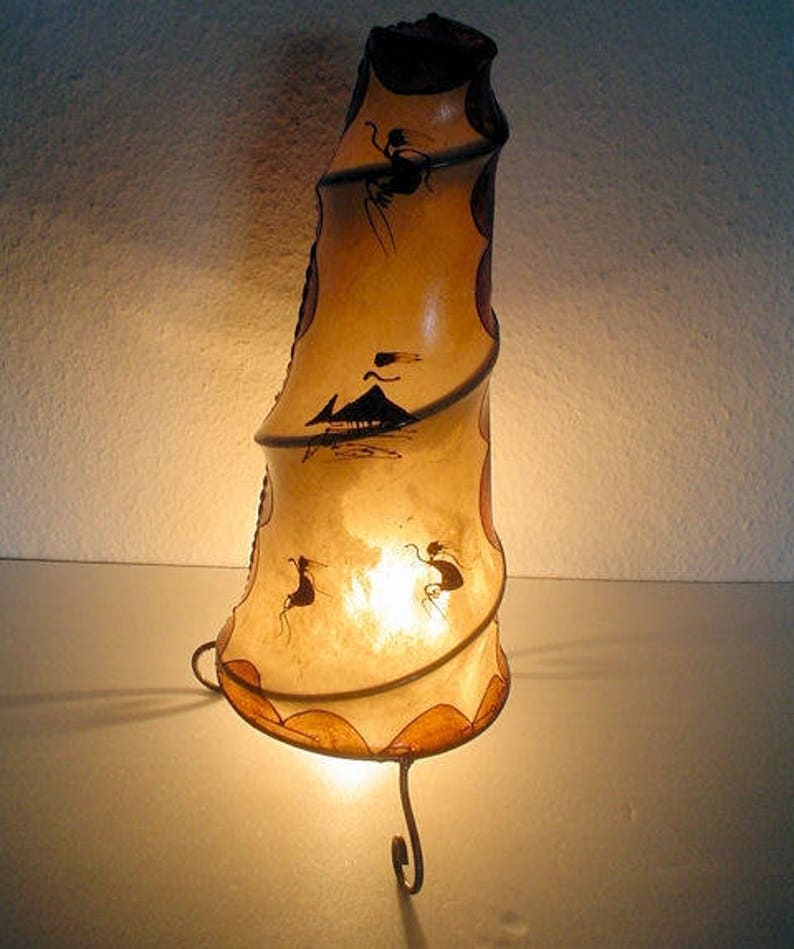Moroccan Henna Light Oriental Floor Lamp Leather Marrakech 50 Cm