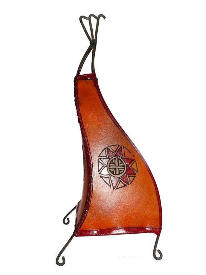 Moroccan Henna Lamp Oriental Floor From Leather Marrakech 50 Cm