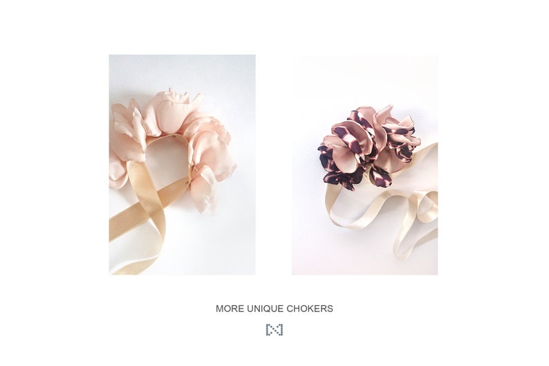 Floral Choker Romantic Choker Feminine Choker Lace Choker Necklace Evening Choker Flower Necklace Statement Necklace