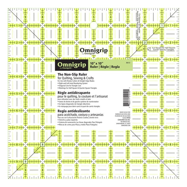 Omnigrip Non-Slip Neon 10 - Règle patchwork