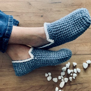 Mens gift, Crochet slippers socks for men, Slippers machine washable, Plus size, Custom slippers, Men House shoes, UnaCreations